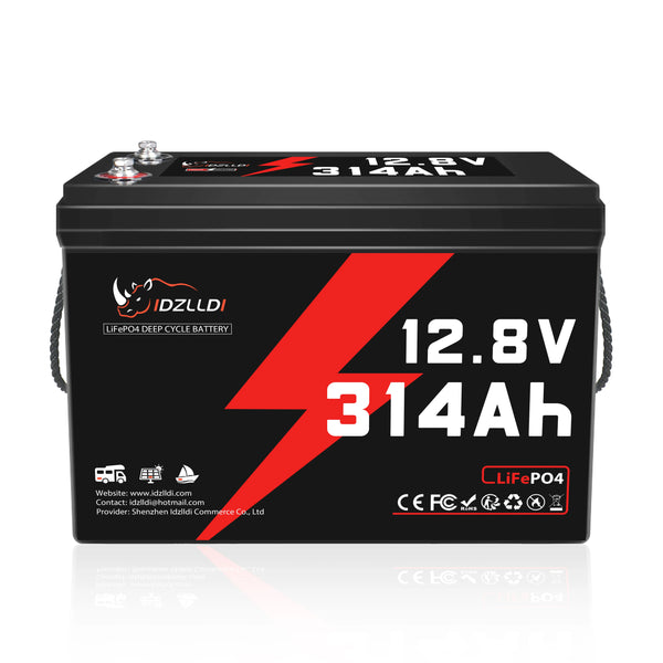 Idzlldi 12V 314Ah Deep Cycle LiFePO4 Battery w/ Low-Temperature Protection