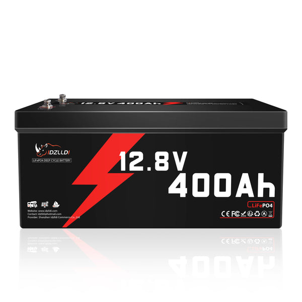 Idzlldi 12V 400Ah Deep Cycle LiFePO4 Battery w/ Low-Temperature Protection