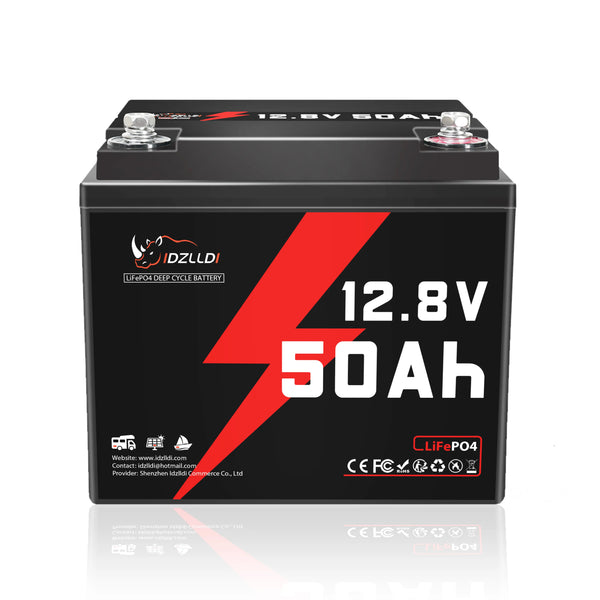 Idzlldi 12V 50Ah Deep Cycle LiFePO4 Battery w/ Low-Temperature Protection