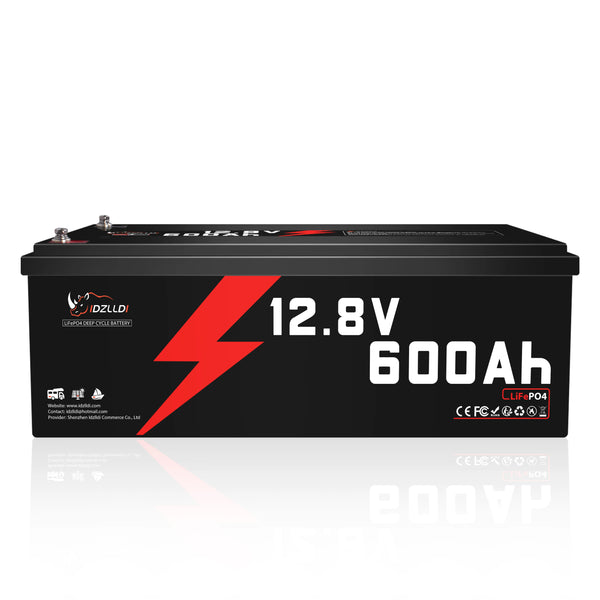 Idzlldi 12V 600Ah Deep Cycle LiFePO4 Battery w/ Low-Temperature Protection